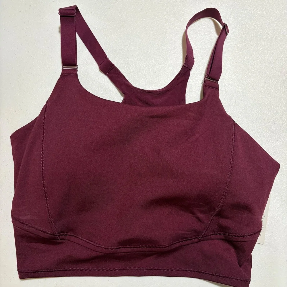 All In Motion Women's Size Small, Medium Support‎ Sports Bra Maroon Burgundy NWT
